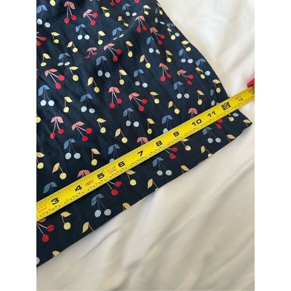 NWT Marine Layer Holli Sleeveless Jumpsuit Blue Cherry Print Pockets Tie Belt XS - Picture 8 of 14